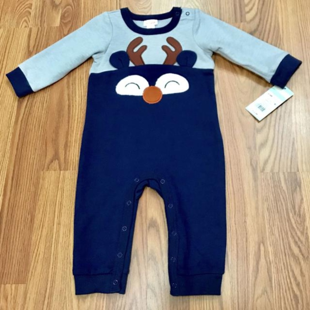 Baby Cat & Jack Onesie Reindeer Romper, 3-6 Months